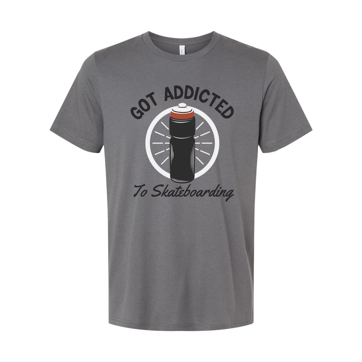 Unisex Skateboarding Graphic T Shirt With Got Addicted To Skateboarding Design F S