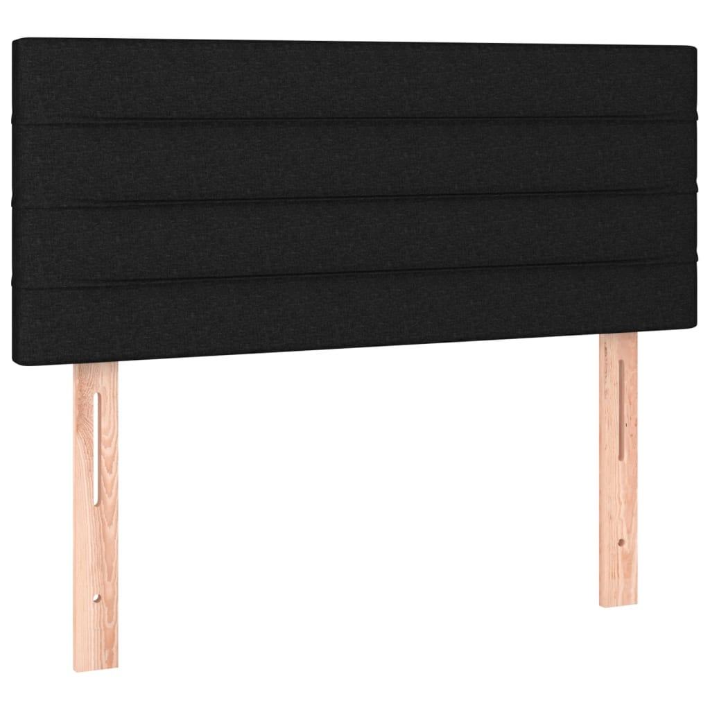 Box Spring Bed with Mattress Black 120 x 190 cm Fabric