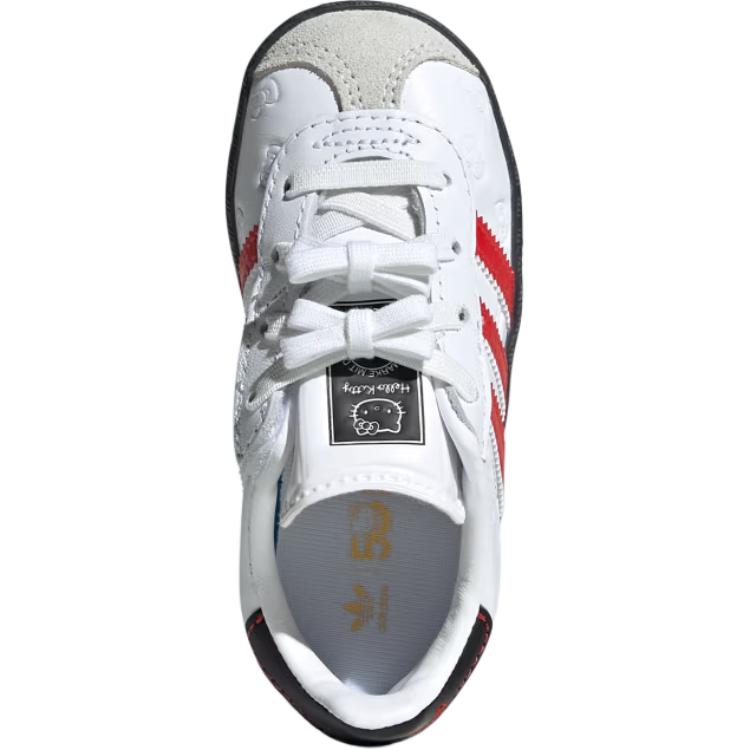 Hello Kitty x adidas Gazelle Komfortlukking EL I 50-årsjubileum Babysneakers Hvit Skyhvit Rød IH9956