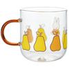 Dick Bruna "Miffy" Heat-Resistant Glass Mug, Approx. 400ml, Microwave-Safe, Colored Handle, Brown, Pear Design, 400141