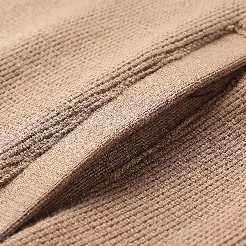 Hengyuanxiang Men's Hooded Zipper Knit Cardigan