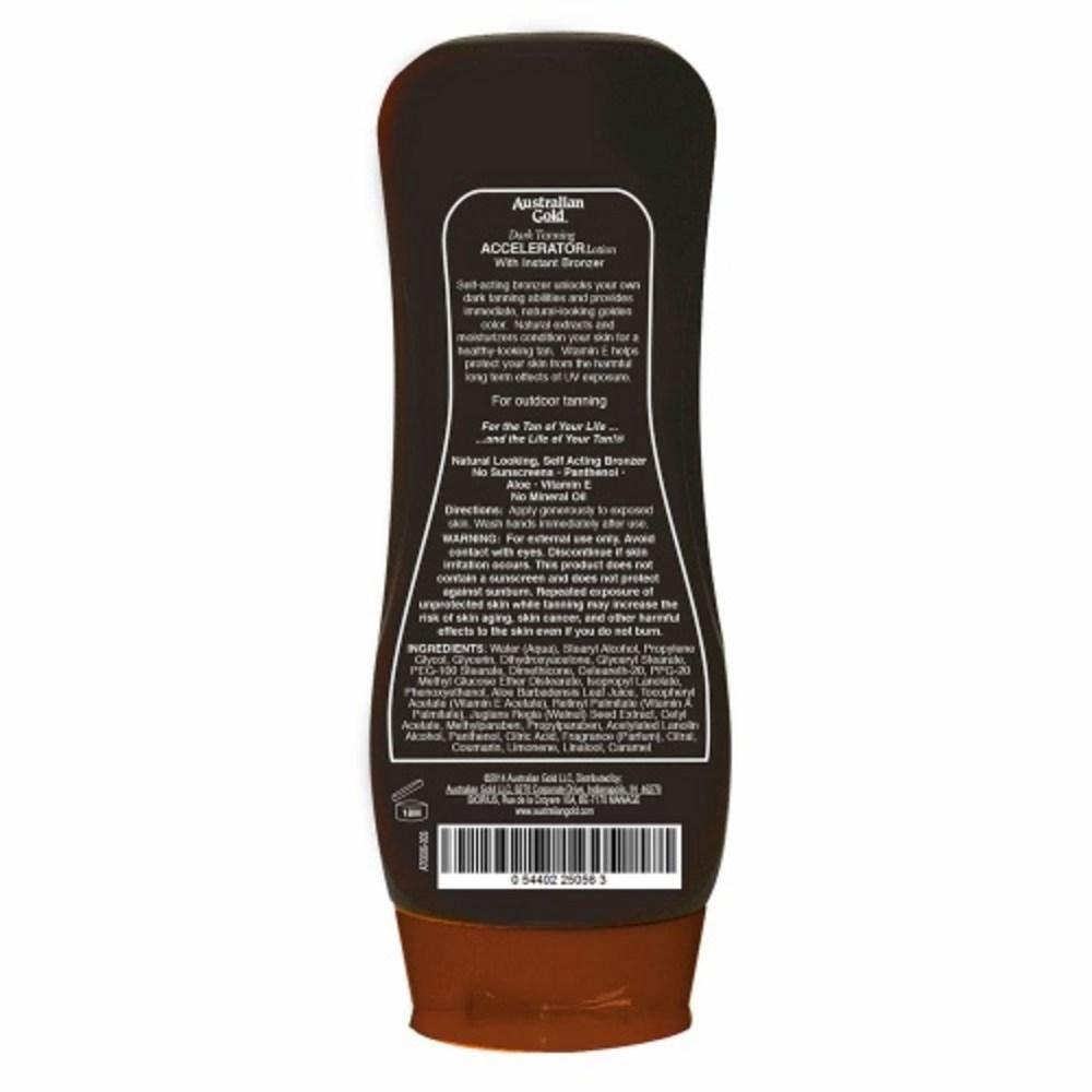 Australian Gold Accelerator Dark Tanning Lotion Bronzer 237ml Accelerator