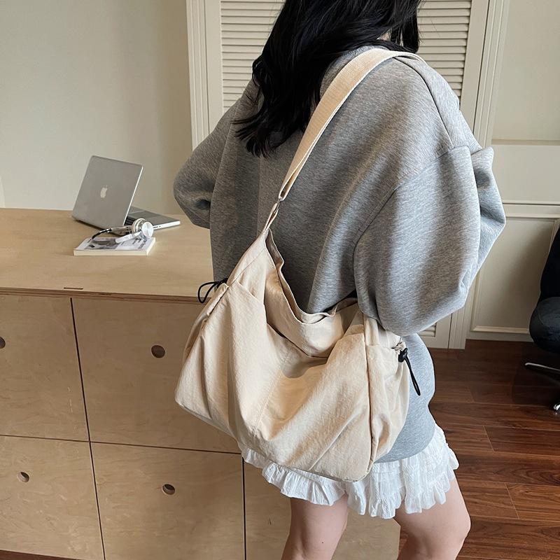 Simple Cloth Bag Bag Women'S Large-Capacity Trendy Brand Casual Messenger Bag Versatile Student Class Shoulder Tote Bag
