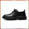 Casual Leather Shoes Men's 2026 New British Style Thick Bottom Heightening Formal Business Wedding Groom  Men Shoes