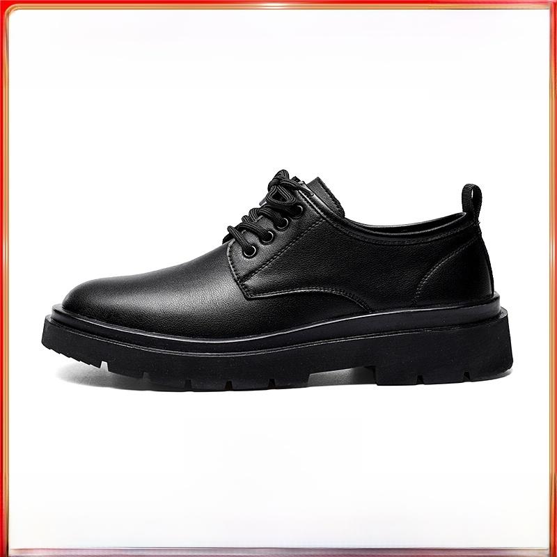 Casual Leather Shoes Men's 2026 New British Style Thick Bottom Heightening Formal Business Wedding Groom Men Shoes