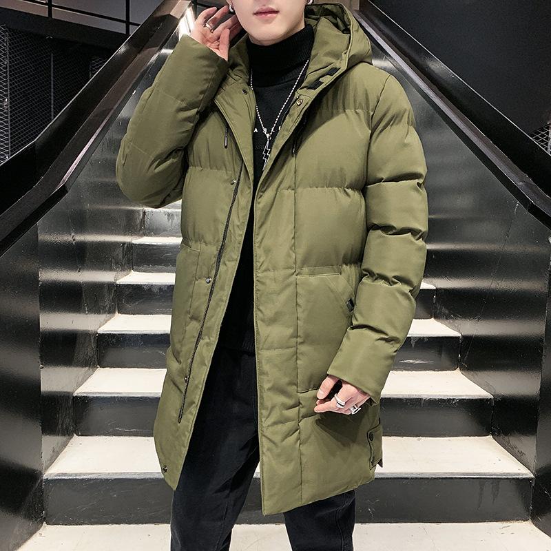 Winter Jacket Men's Long Parker Coat Autumn Men's Coat Coat Hooded Coat Large Size