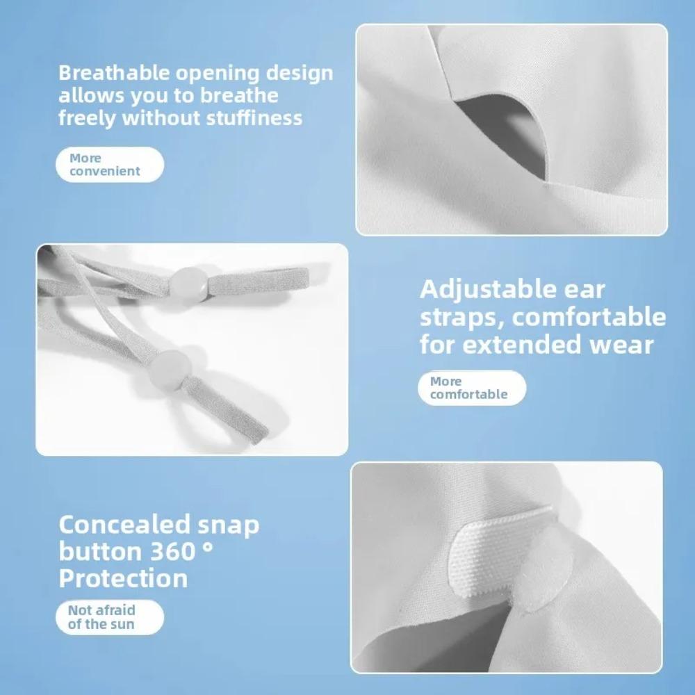 Summer UV Protection Mask Ice Silk Women Cooling Breathable Face Gaiter Sun Dustproof Eye Cover for Outdoor Sports Travel