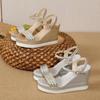 Mode 2025 Damen Sommer Schuhe Keilsandalen Sandalen Plateau Schuhe High Heels Designer Sandalen Bequem Übergröße