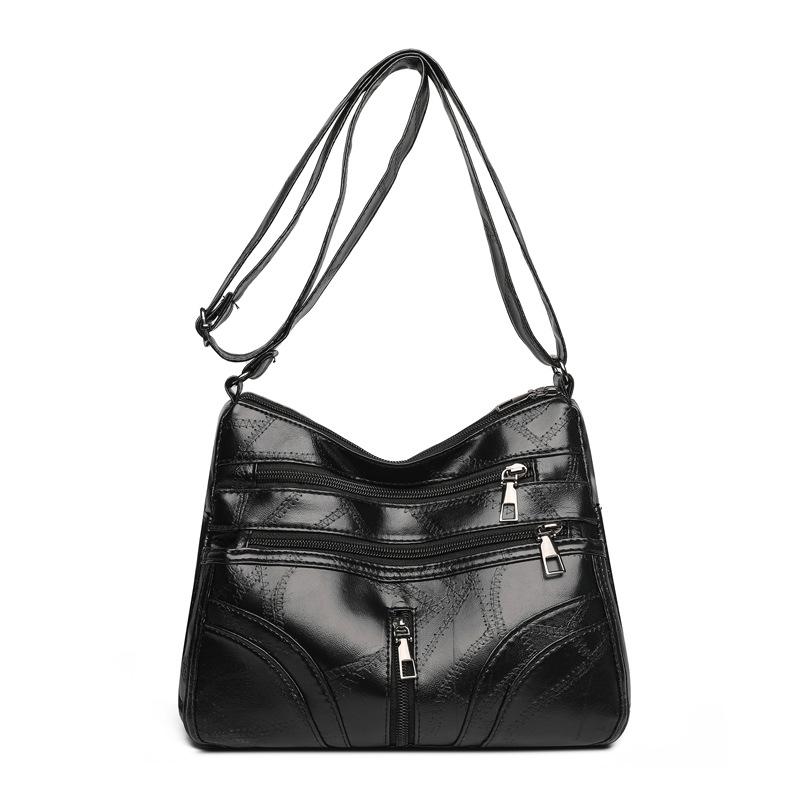 New Soft Leather Crossbody - Mature Women's Minimalist Vintage Purse Fashionable Hundred Compact Women's Bag