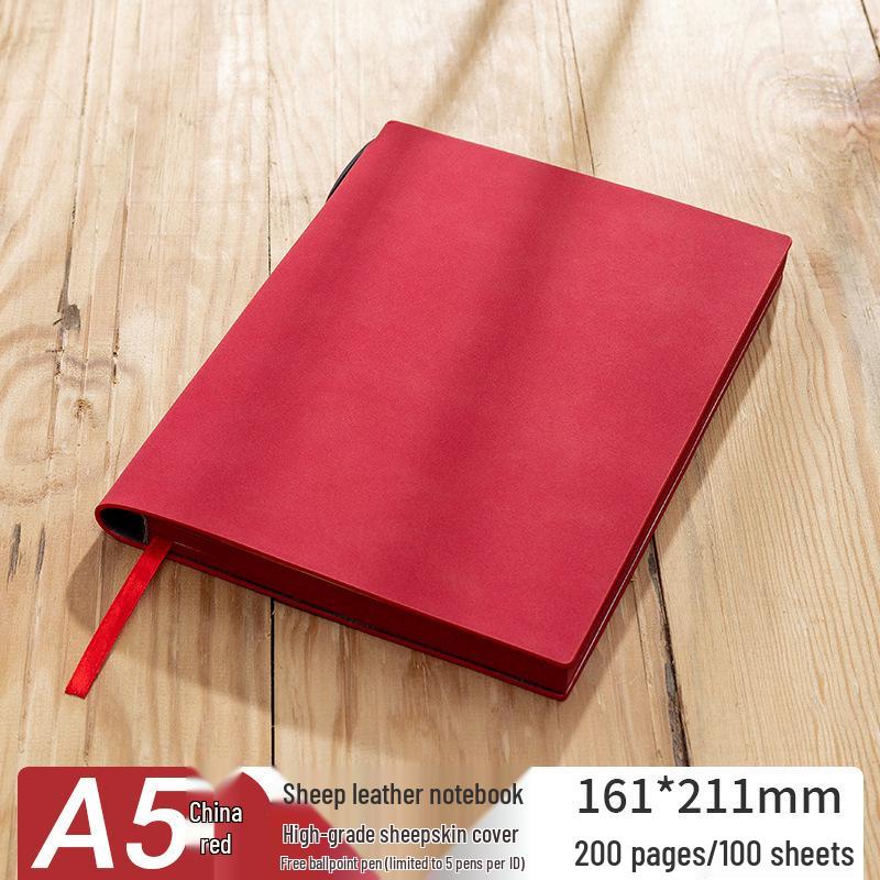 Thickened Sheepskin Business Notebook