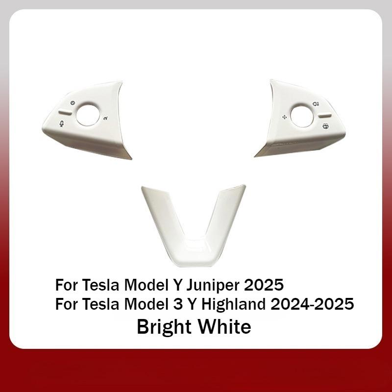 

For Tesla Model 3 Highland Model Y Juniper 2025 Steering Wheel Button Sticker Protective Cover Patch Interior Car Accessories