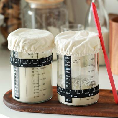 Sourdough Starter Kit with Cloth Cover Large Capacity Food Grade BPA Free Reusable Sourdough Bread Baking Supplies
