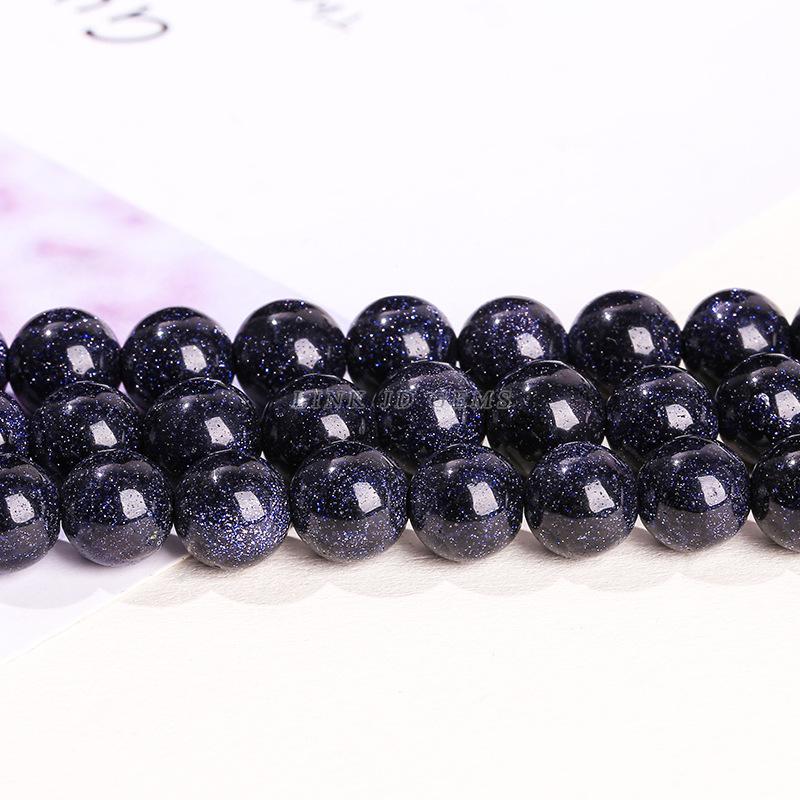 Blue Sandstone Beads for DIY Bracelets - Starry Sky Wishing Stone Accessories