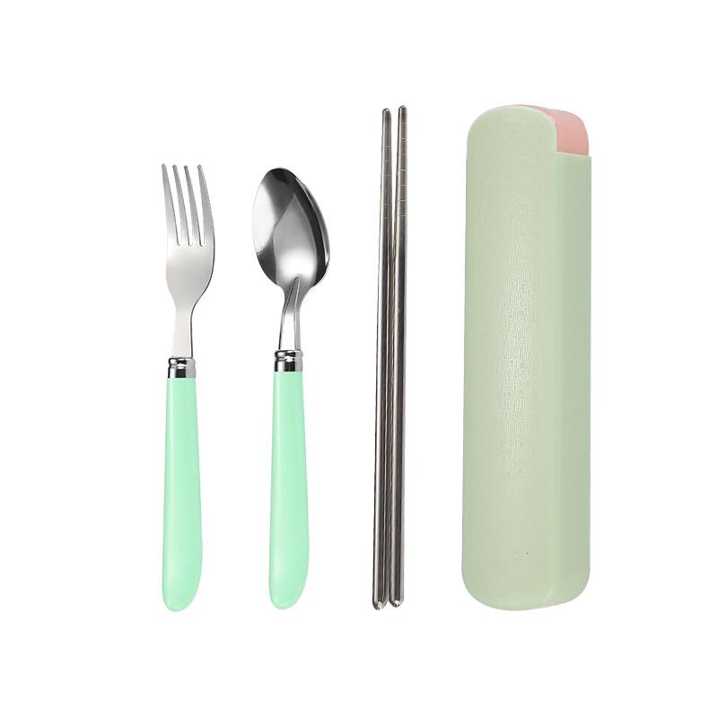

Набор столовых приборов для путешествий из нержавеющей стали: Вилка, ложка, палочки для еды и ящик для хранения