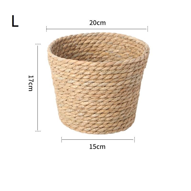 1Pcs Planter Basket Flower Pot Basket Rattan Straw Grass Woven Flowerpot Mini/S/M/L Furniture Decoration For Garden Terraces