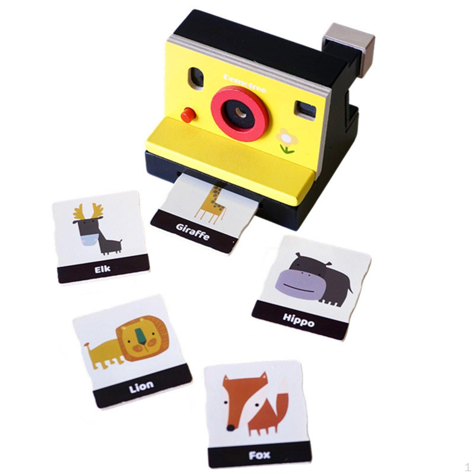 Retro Wooden PictureTaker Toy Early Education Cam Pretend Play for Preschoolers, Young