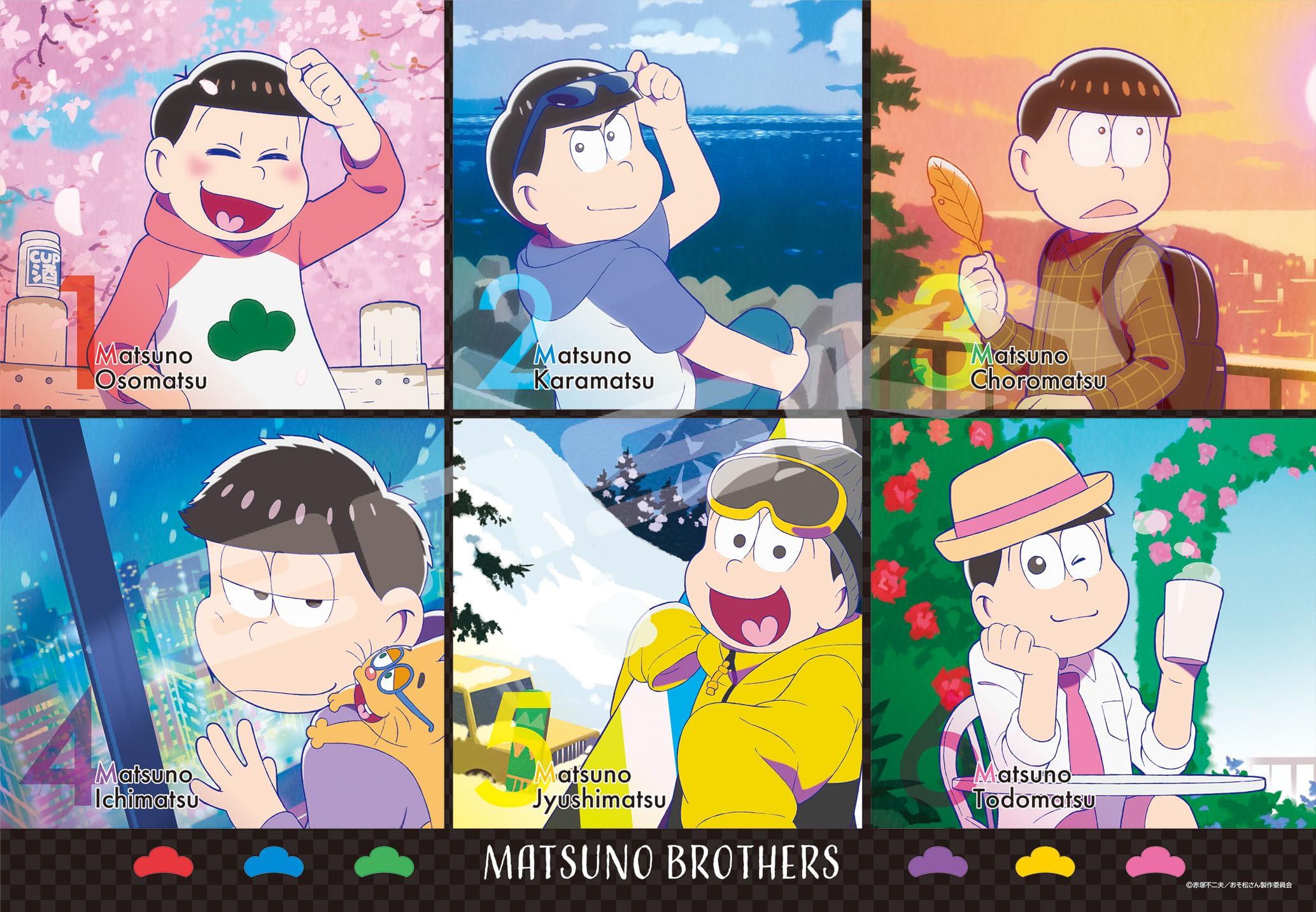 

Пазл Ensky Зима 1000 деталей Osomatsu-san Весна, Лето, Осень, (1000T-306)