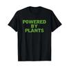 Powered By Plants Cool Vegan T Shirt Funny Slogan Vintage Washed Fashion Graphic Casual Streetwear Top For Everyday Wear