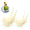 Durable Plastic Bird Fruit Fork White Bird Utensils Parrot Fruit Fork Birdcage Fork Pet Product