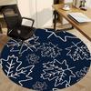 1pc Autumn Leaves Office Round Area Rug, Indoor Mat Suitable ForOffice, Under Office Chairs Bedroom Living Room Home Decor, Room Decot055
