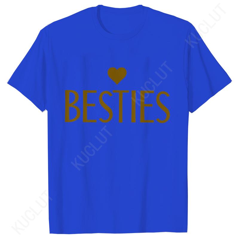 

Besties T Shirt for Women Clothing Fashion Personalized Best Friend Tshirts Bff for Life Tee Shirt Matching Girls Birthday Gift 4XL