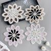 Exquisite Cotton Thread Woven Mesh Yarn Hollow Sequin Patch Clothing T-Shirt Sweater Decorative Cloth Sticker Accessories