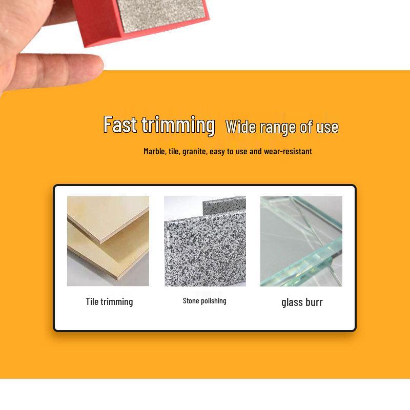 Fliesen Anfas- & Polierpad: Karborund Handschleifscheibe