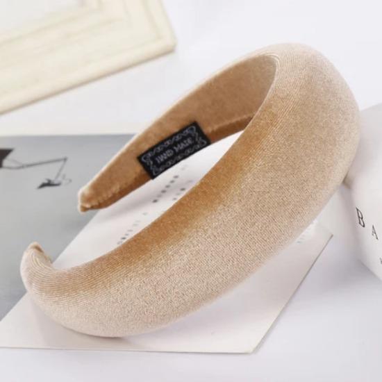 Thick Velvet Headband Hair Bands For Women Hair Accessories Plastic Padded Hairbands Retro Headwear Comfortable Head Hoop 4CM
