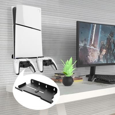 Nástěnný držák na gamepad a headset pro Playstation 5 PS5 Slim, úsporná police, stabilní pro PS Slim headset/ovladač