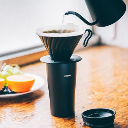 Hario V60 Metall-Kaffeefilter für 1 bis 4 Tassen, Mattschwarz, VDMR-02-MB