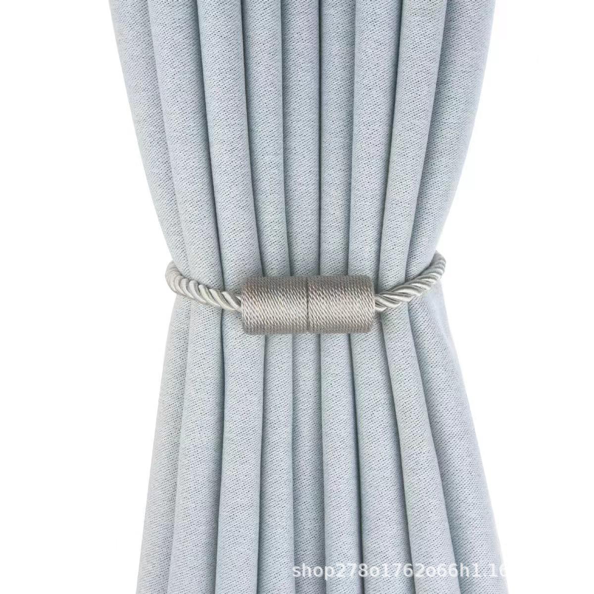 

Магнитные подхваты для штор Современные декоративные подхваты Держатели для штор без сверления с сильными магнитами для оконных драпировок 48cm серый