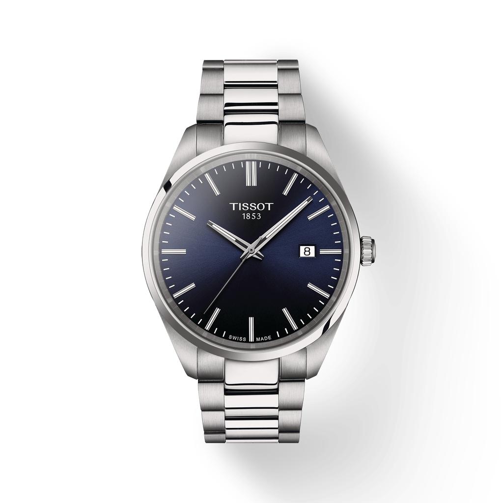 Tissot Orologio da polso da uomo alla moda in acciaio inossidabile con quadrante blu T150.410.11.041.00