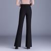 High Waist Women's Winter Velvet Micro-Flare Pants - Slimming Casual Suit with Thickened Fabric