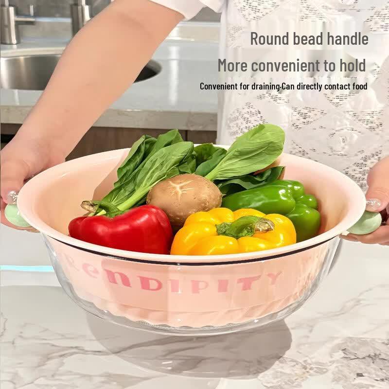 Multifunctional Double-Layer Drain Basket and Fruit Bowl