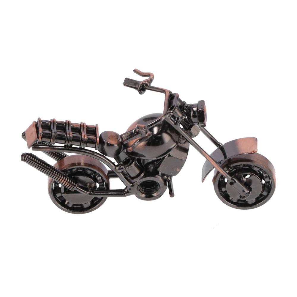 Bronze Mini Motorbike Desktop Ornament Automobile Interior Layout Decor