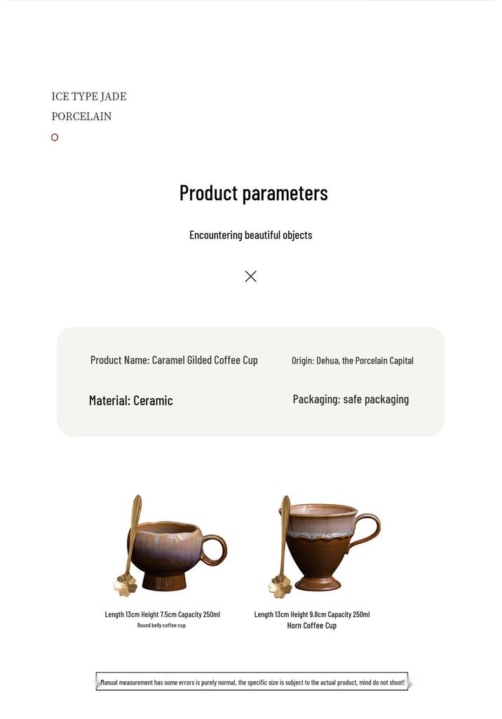 Luxury Retro Ceramic Coffee Cup and Saucer Set for Latte and Afternoon Tea