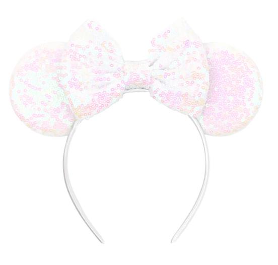 Neue fluoreszierende Farben Mausohren Stirnband für Mädchen Glänzende Pailletten Schleife Haarband Festival Party Cosplay DIY Haarschmuck