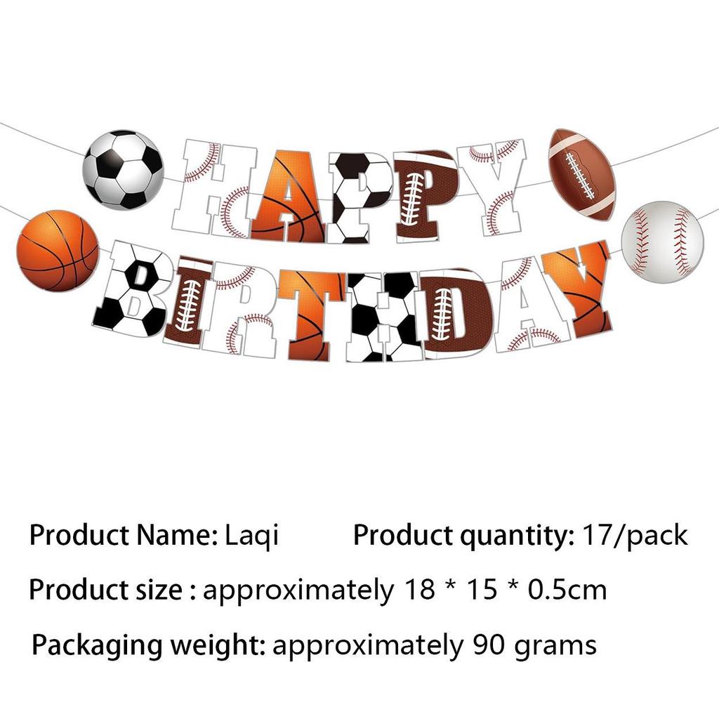 In-Stock Mixed Sports Party Decorations: Football, Basketball, Rugby Paper Plates & Tablecloths