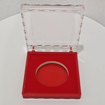 Commemorative Medal Packaging Box, 4cm, Commemorative Coin Protection Box, Single Collection Box, Badge Gift Box, Plastic Crystal Box, Empty Box