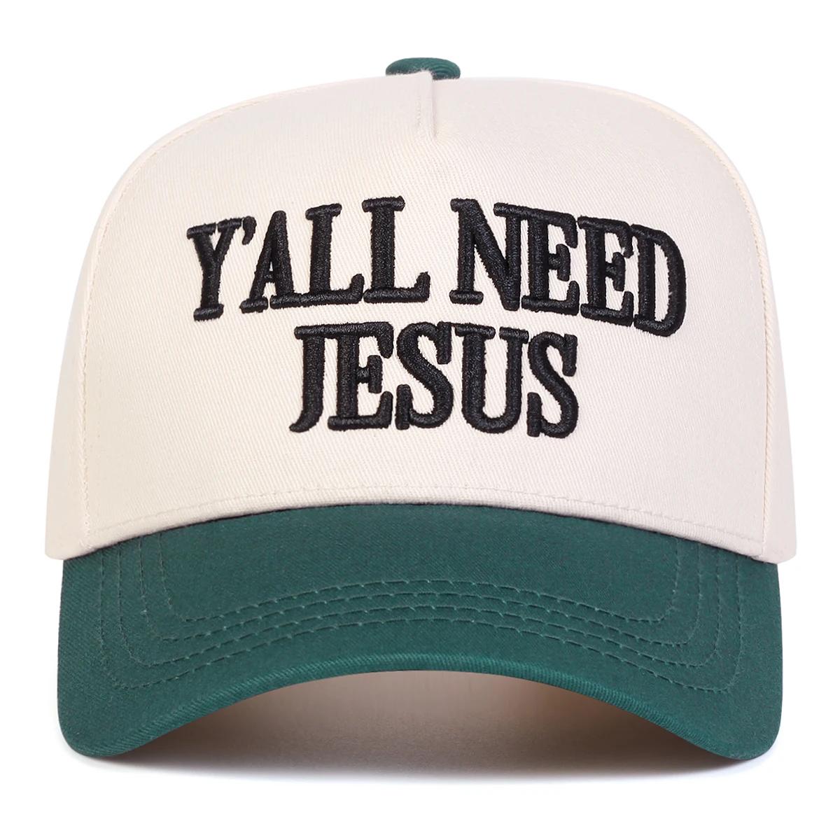 

Unisex Y All Need Jesus Letter Embroidery Baseball Caps Spring Autumn Outdoor Adjustable Casual Hats Sunscreen Hat Sports Cap