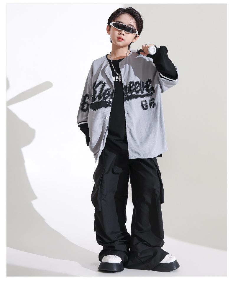 Girls' Hip-Hop Jazz Dance Costume - Japanese Street Style Performance Suit