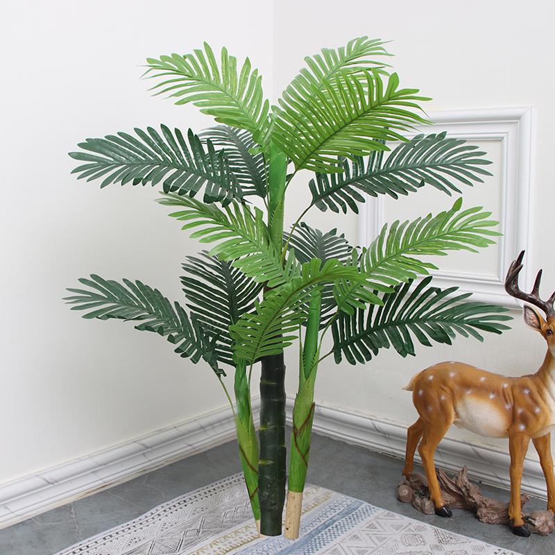 Große künstliche Fischschwanzpalme als Zimmerpflanze | Indoor-Kunstgrün für die Wohnzimmerdekoration