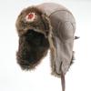 Winter Warme Leren Leren Aviator Hoed met Oorkleppen Uniseks Winddichte Buitenpet Koud Weer
