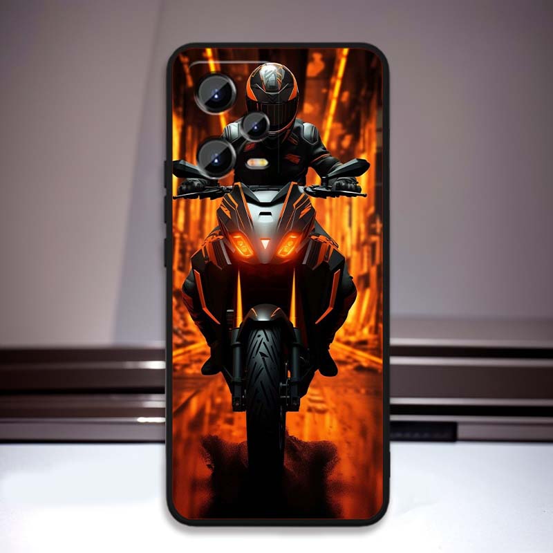 Creative motorcycle rider cool Phone Case For Xiaomi Redmi Note 15 14 13 12 12S 11E 11 11S Pro Plus 4G 5G Black Soft TPU
