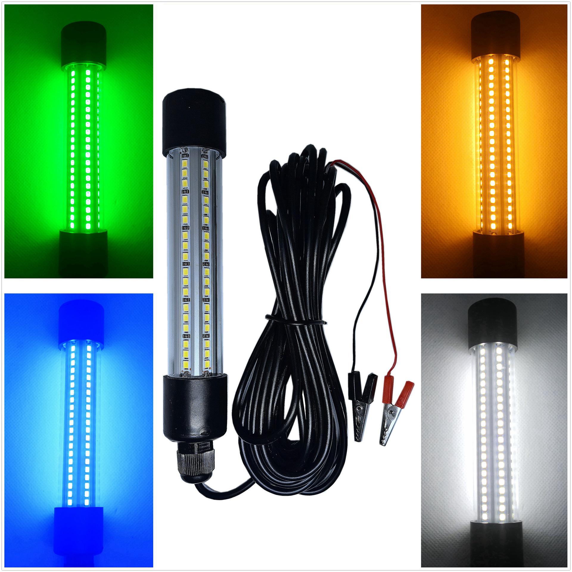 

12V IP68 Waterproof LED Underwater Fish Attracting Light DC12V 15W Fish Attracting Light Warm White