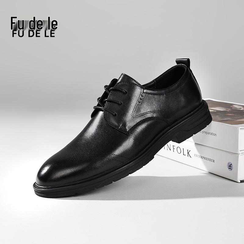 

Мужская деловая формальная дышащая кожаная обувь - Британский стиль, Весенне-осенняя повседневная для мужчин среднего и пожилого возраста 41
