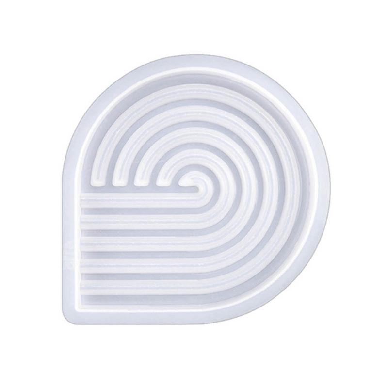 Striped Coaster Silicone Molds for Resin Casting Arch Door Coaster Tray Molds Epoxy Casting DIY Craft Cup Mat Resin Mold
