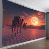 VIKAMA Summer Desert Moonlit Night Camel Tapestry Desert Scenery Living Room Bedroom Sofa Exotic Atmosphere Enhancement