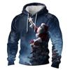Herren Langarm Freizeit Flanell Kapuzensweatshirt