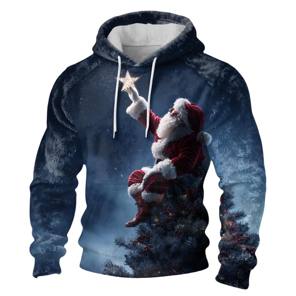 Herren Langarm Freizeit Flanell Kapuzensweatshirt